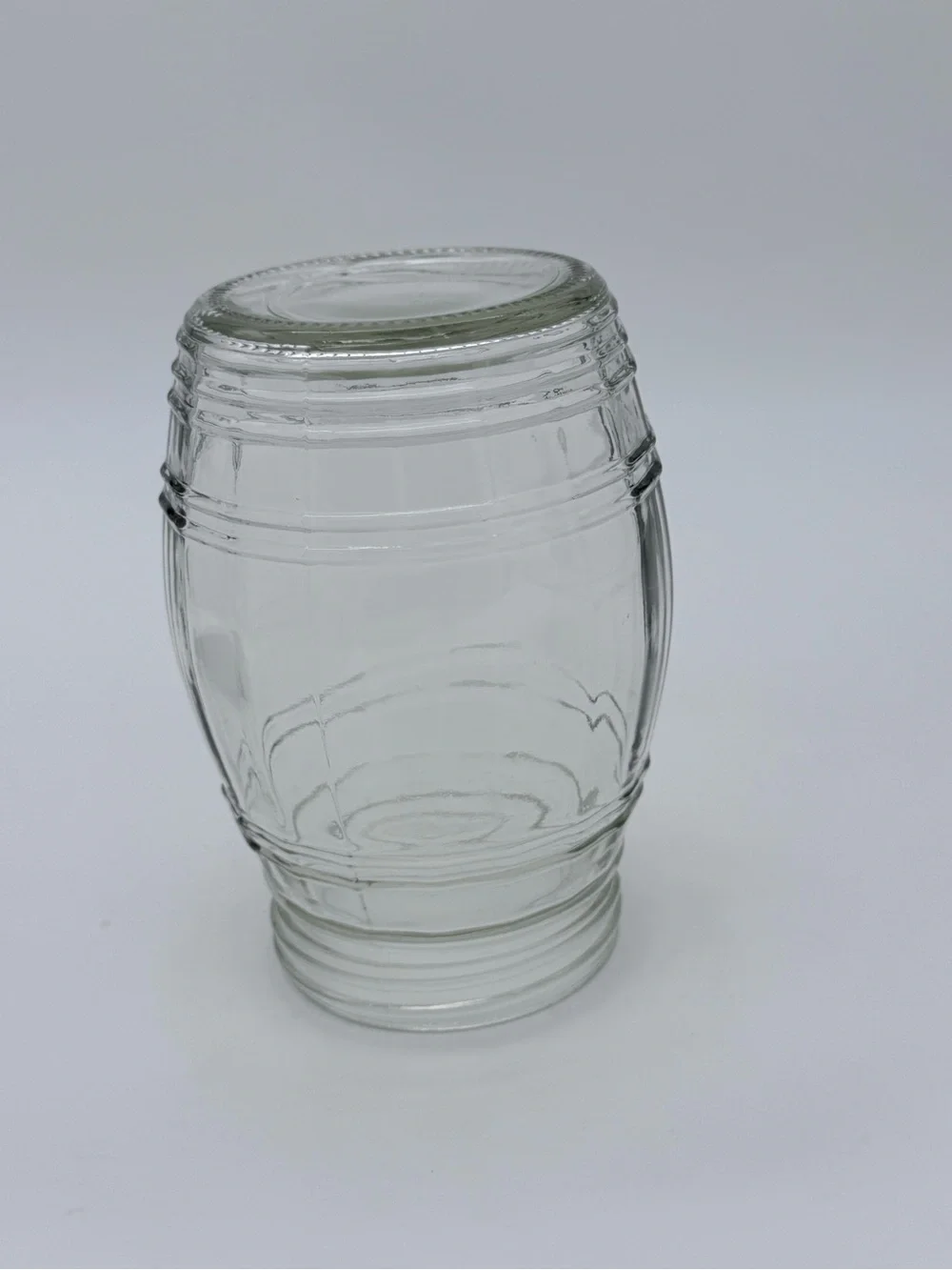 Vintage Rustic Barrel Jar With Metal Lid & Wood Handle Pickle Canister